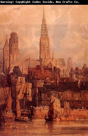 Richard Parkes Bonington Rouen from the Quais